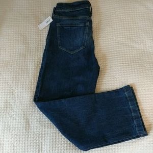 Cropped wide leg denim